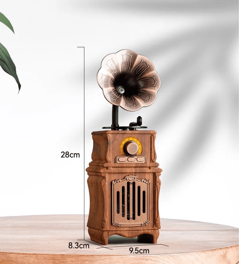 mini retro radio vintage trefonograf