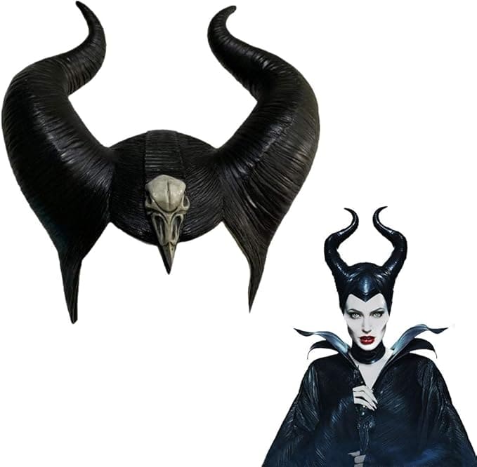 Maleficent Halloween-maske for gutter (barn) eller voksne