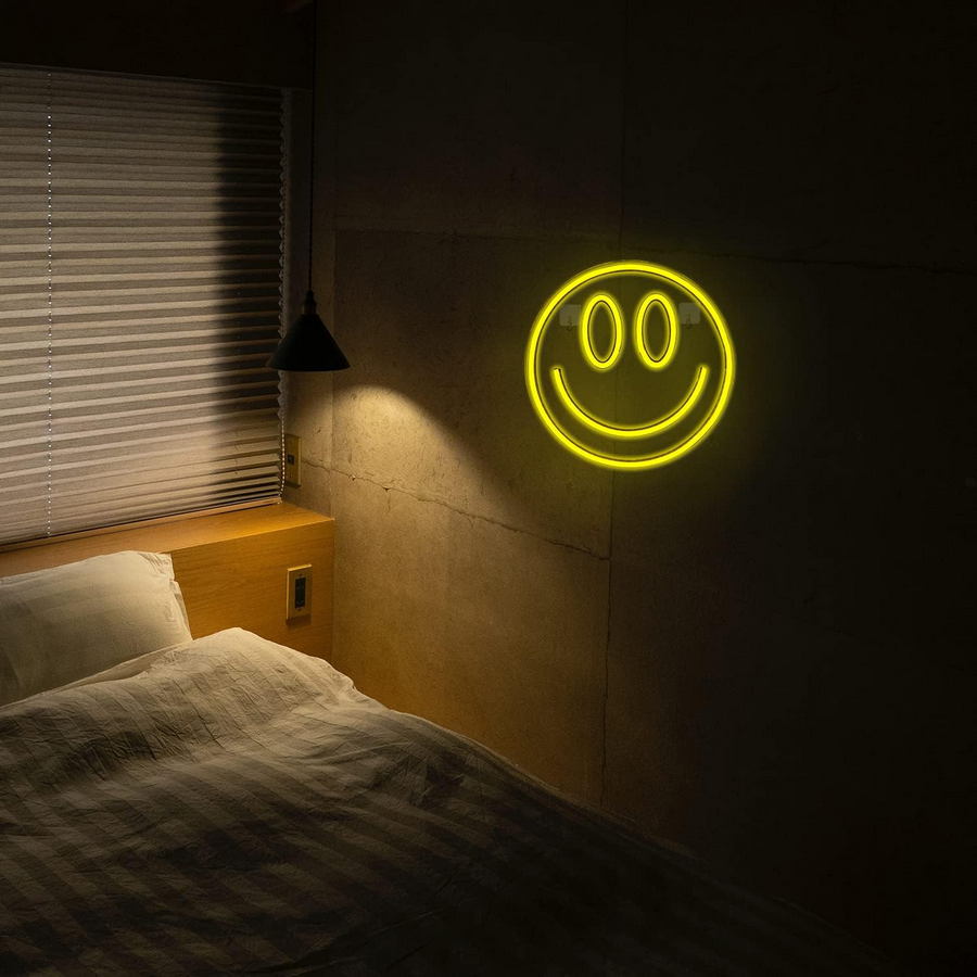 smiley lys LED inskripsjon logo reklame smil