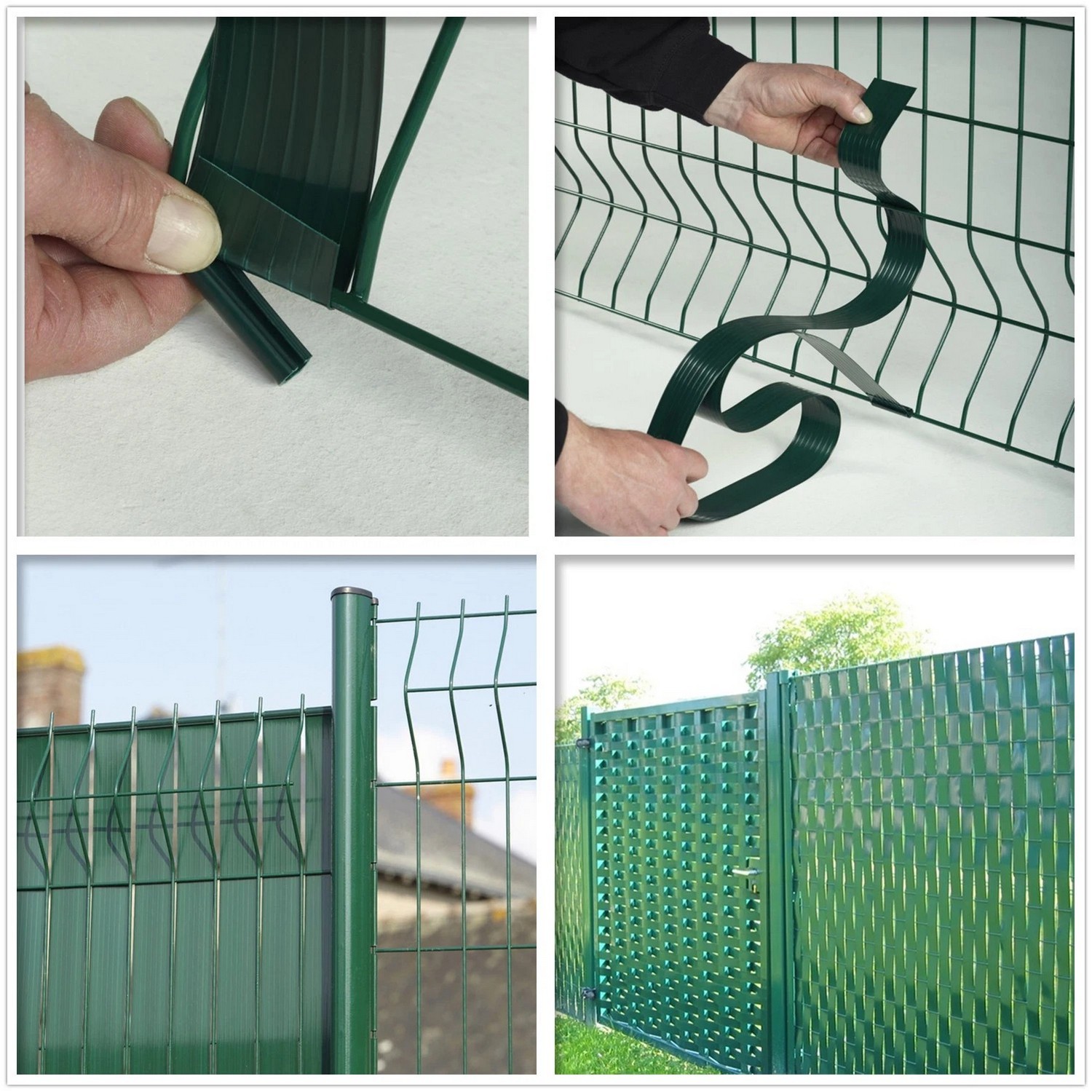 pvc fleksibelt personverntape i plast for 3d mesh gjerde grønt