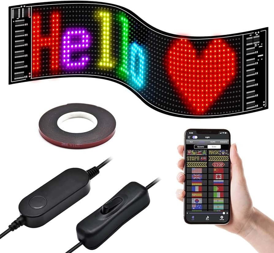 sammenleggbar fleksibelt LED-skjermpanel for mobiltelefon bluetooth