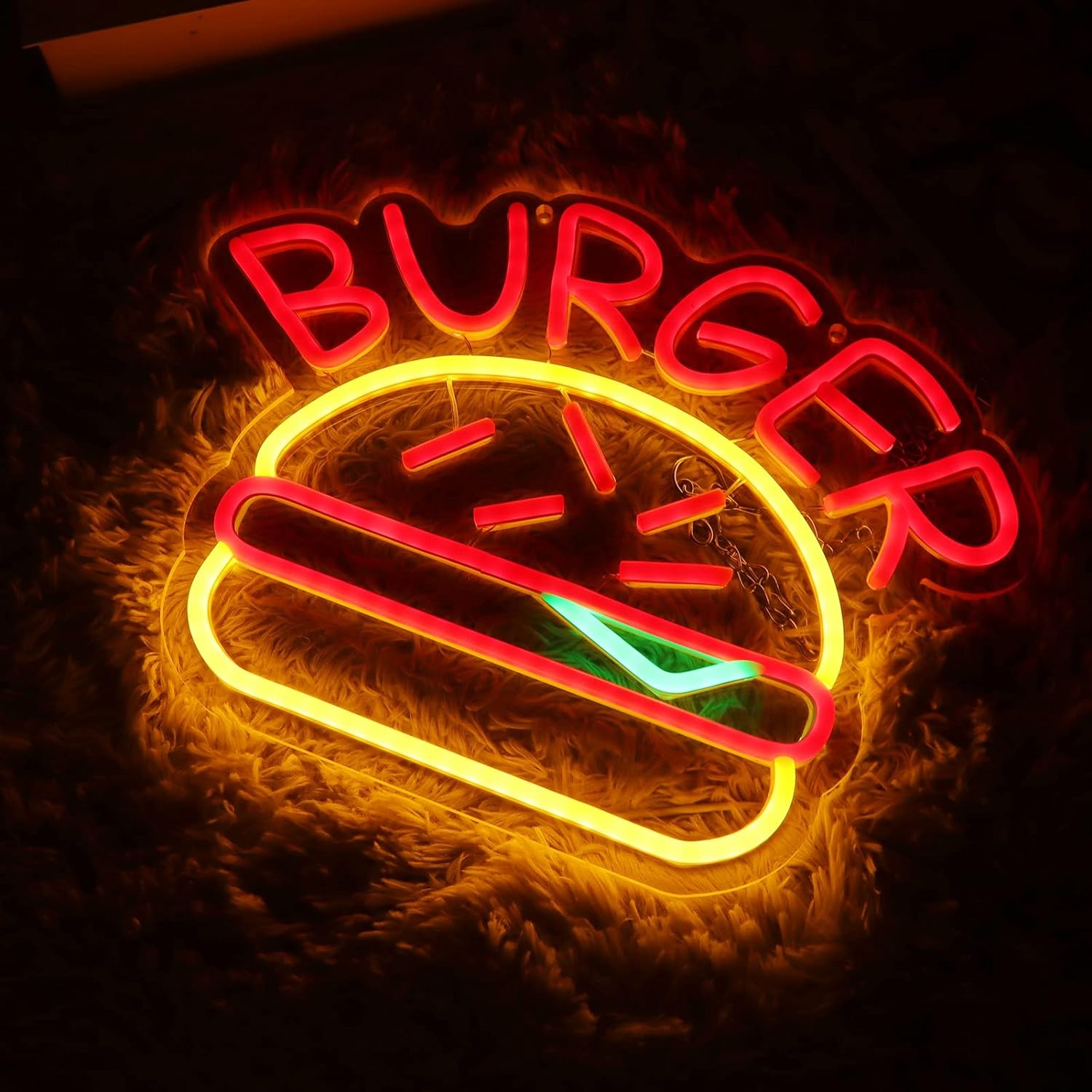 Burger Advertising opplyst lysende LED neonskilt